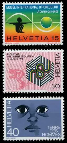 SCHWEIZ 1973 Nr 1000-1002 postfrisch S2D42D2