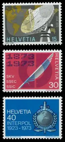 SCHWEIZ 1973 Nr 988-990 postfrisch S2D42FE