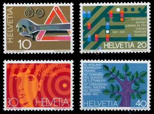 SCHWEIZ 1972 Nr 964-967 postfrisch S2D4346