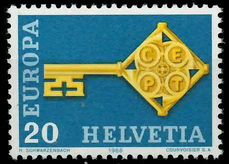 SCHWEIZ 1968 Nr 871 postfrisch S2D441E
