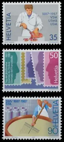 SCHWEIZ 1987 Nr 1351-1353 postfrisch S2DA05A