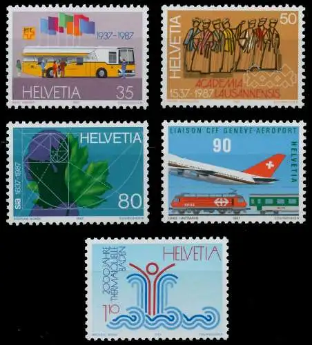 SCHWEIZ 1987 Nr 1335-1339 postfrisch S2DA06E