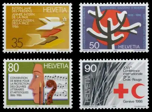 SCHWEIZ 1986 Nr 1327-1330 postfrisch S2DA0A6