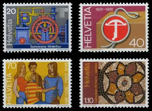 SCHWEIZ 1981 Nr 1206-1209 postfrisch S2DA1D2