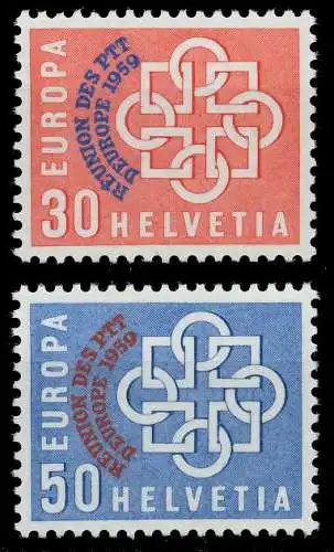 SCHWEIZ 1959 Nr 681-682 ungebraucht S2DA2F2