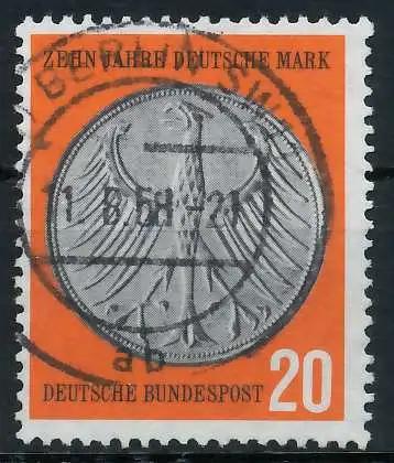 BRD BUND 1958 Nr 291 gestempelt 69B3DE