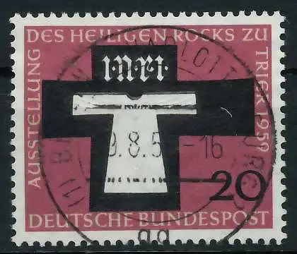 BRD BUND 1959 Nr 313 zentrisch gestempelt 69B436