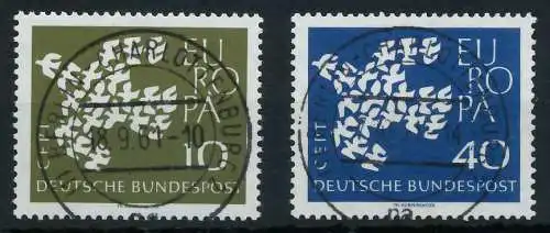 BRD BUND 1961 Nr 367x-368x zentrisch gestempelt 69B4EE