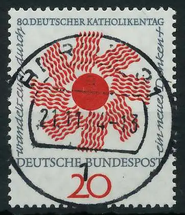 BRD BUND 1964 Nr 444 zentrisch gestempelt 69B5B6