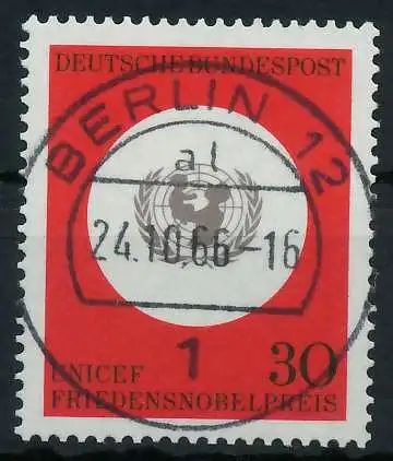 BRD BUND 1966 Nr 527 zentrisch gestempelt 69B64E