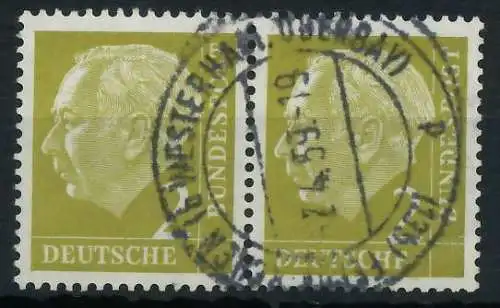 BRD BUND DS HEUSS 1 Nr 177xv zentrisch gestempelt WAAGR PAAR 69B836