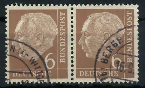 BRD BUND DS HEUSS 1 Nr 180xv gestempelt WAAGR PAAR 69B842