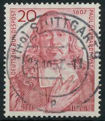 BRD BUND 1957 Nr 253 zentrisch gestempelt 69B962