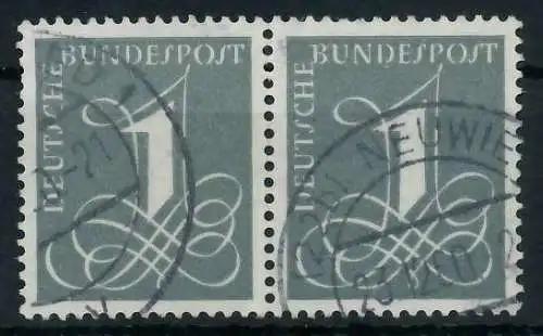 BRD BUND 1955 Nr 226xv gestempelt WAAGR PAAR 69B996