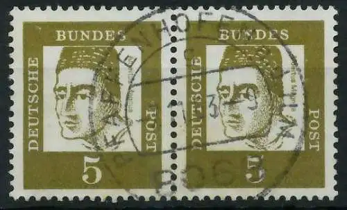 BRD BUND DS BED. DEUTSCHE Nr 347y zentrisch gestempelt WAAGR 6A32FE