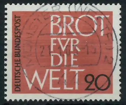 BRD BUND 1962 Nr 389 zentrisch gestempelt 6A336A