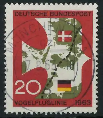 BRD BUND 1963 Nr 399 zentrisch gestempelt 6A3382
