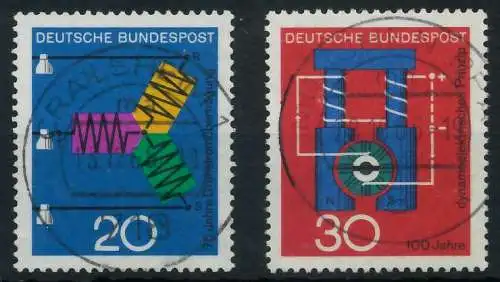 BRD BUND 1966 Nr 521-522 zentrisch gestempelt 6A3446