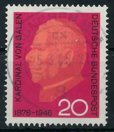 BRD BUND 1966 Nr 505 zentrisch gestempelt 6A3432