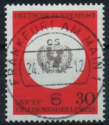 BRD BUND 1966 Nr 527 zentrisch gestempelt 6A3452