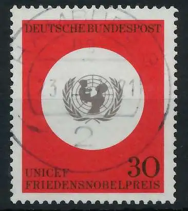 BRD BUND 1966 Nr 527 zentrisch gestempelt 6A344E