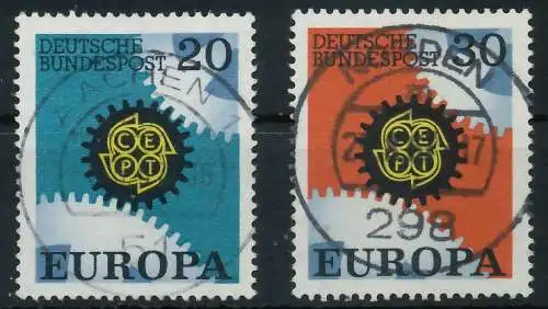 BRD BUND 1967 Nr 533-534 zentrisch gestempelt 6A3492