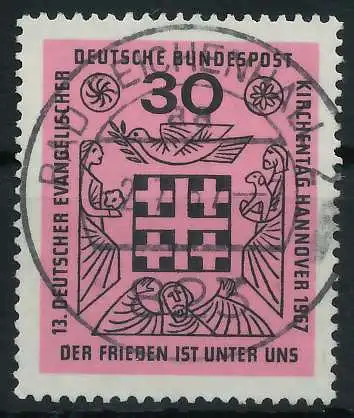 BRD BUND 1967 Nr 536 zentrisch gestempelt 6A349A