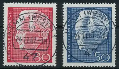 BRD BUND 1967 Nr 542-543 zentrisch gestempelt 6A34A6