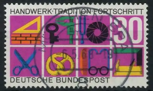 BRD BUND 1968 Nr 553 zentrisch gestempelt 6A34BE