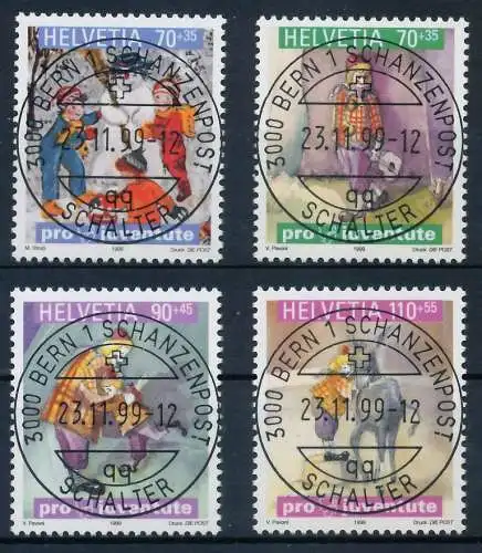 SCHWEIZ PRO JUVENTUTE Nr 1701-1704 zentrisch gestempelt 6AA35A