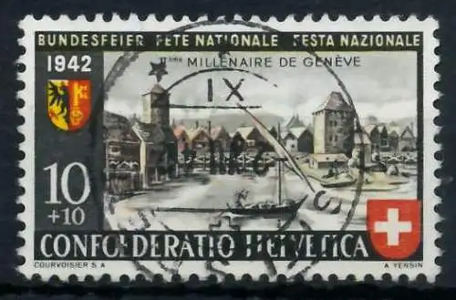 SCHWEIZ PRO PATRIA Nr 408 zentrisch gestempelt 6AA3C2