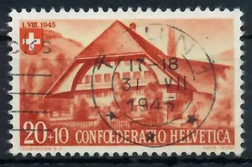 SCHWEIZ PRO PATRIA Nr 462 zentrisch gestempelt 6AA3FA