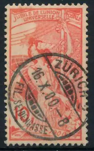 SCHWEIZ 1900 Nr 72IIa zentrisch gestempelt 6AA672