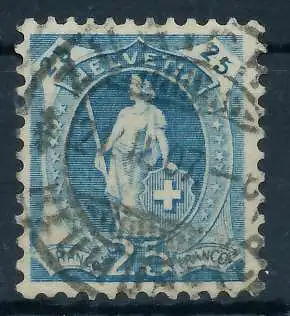 SCHWEIZ STEHENDE HELVETIA Nr 81C zentrisch gestempelt 6AA6CE