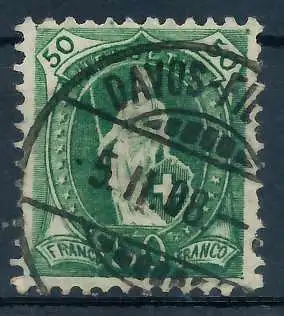 SCHWEIZ STEHENDE HELVETIA Nr 92Db gestempelt 6AA752