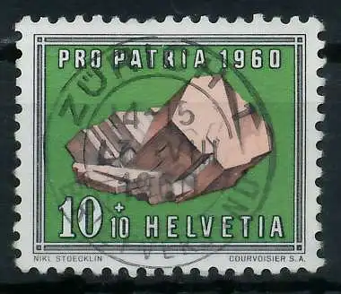 SCHWEIZ PRO PATRIA Nr 715 zentrisch gestempelt 6AA7DA