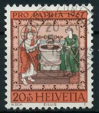 SCHWEIZ PRO PATRIA Nr 855 zentrisch gestempelt 6AA896