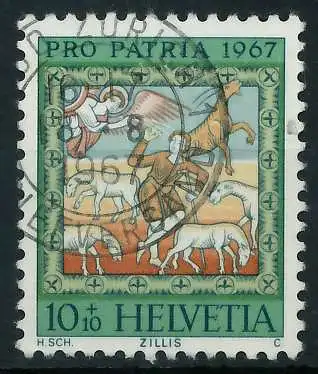 SCHWEIZ PRO PATRIA Nr 854 gestempelt 6AA88E