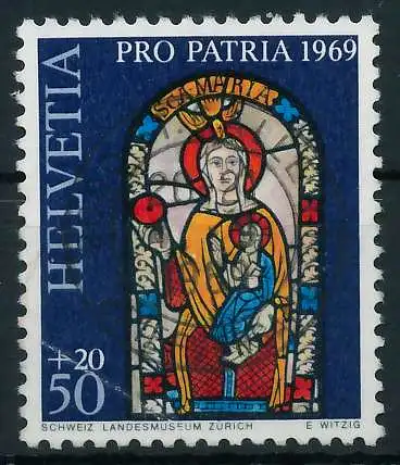 SCHWEIZ PRO PATRIA Nr 905 zentrisch gestempelt 6AA8BA