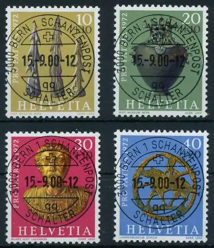 SCHWEIZ PRO PATRIA Nr 971-974 zentrisch gestempelt 6AA8FE