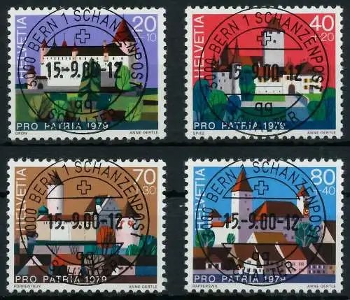 SCHWEIZ PRO PATRIA Nr 1156-1159 zentrisch gestempelt 6AA95A