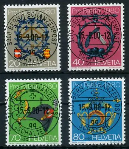 SCHWEIZ PRO PATRIA Nr 1176-1179 zentrisch gestempelt 6AA96A