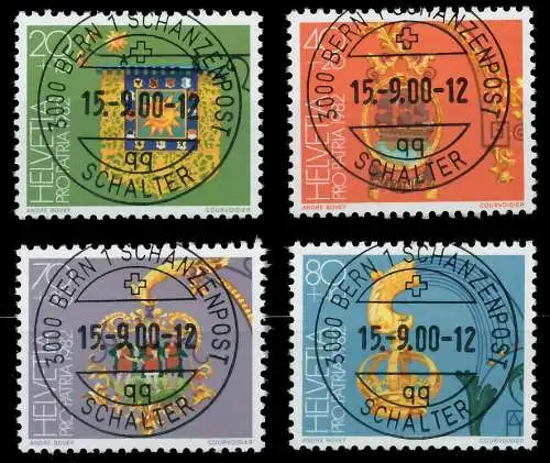 SCHWEIZ PRO PATRIA Nr 1223-1226 zentrisch gestempelt 6AA976