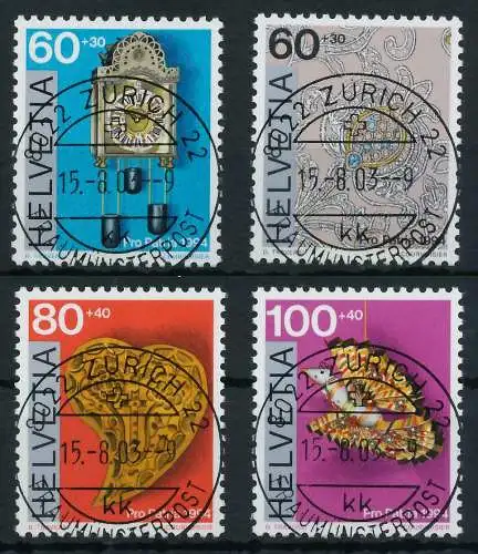 SCHWEIZ PRO PATRIA Nr 1527-1530 zentrisch gestempelt 6B605E
