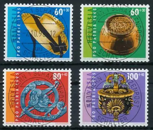 SCHWEIZ PRO PATRIA Nr 1548-1551 zentrisch gestempelt 6B6062