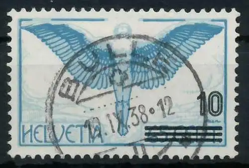 SCHWEIZ FLUGMARKEN Nr 320IIaI zentrisch gestempelt 6B613E