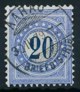 SCHWEIZ PORTOMARKEN 1878 Nr 6I Na zentrisch gestempelt 6B61FE