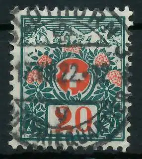 SCHWEIZ PORTOMARKEN 1910-1924 Nr 34 zentrisch gestempelt 6B6232