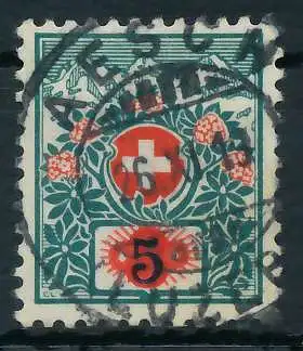 SCHWEIZ PORTOMARKEN 1910-1924 Nr 38 zentrisch gestempelt 6B6236