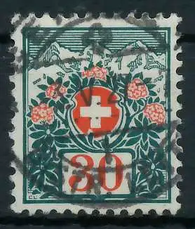 SCHWEIZ PORTOMARKEN 1910-1924 Nr 36 zentrisch gestempelt 6B6242
